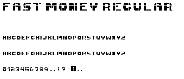 Fast Money Regular font
